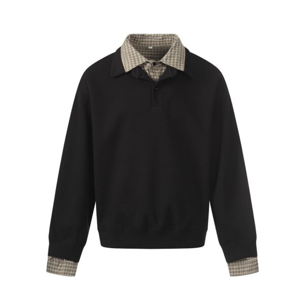 Hooded Sweatshirt with Turn-Down Collar Unisex