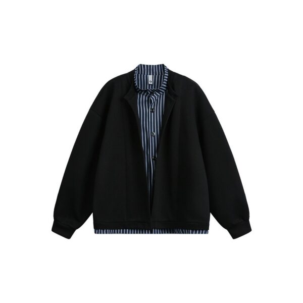 Stand-up Collar Hoodie  Youth Campus versatile Outerwear Top