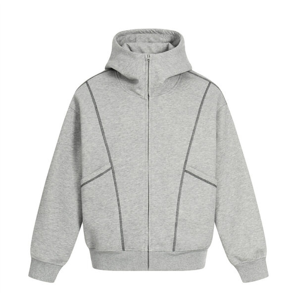 High necked hooded jacket