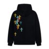 Cross hooded cardigan sweatshirt