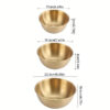 Golden mixing bowls for cooking, baking, noodles, and salads.