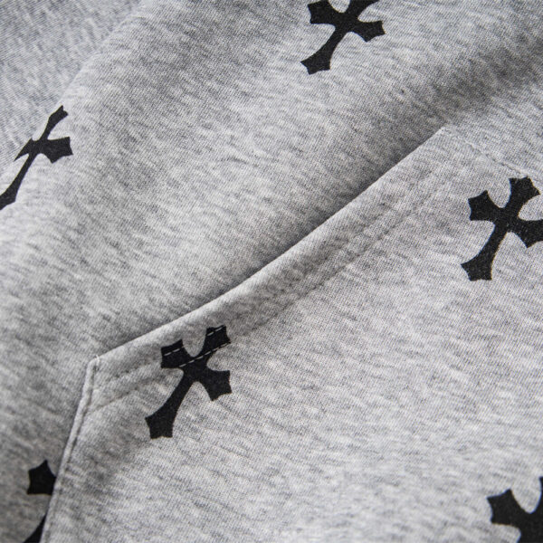 Full printed cross hooded jacket