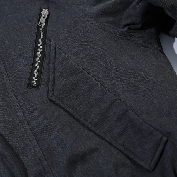 Zipper decoration lapel jacket