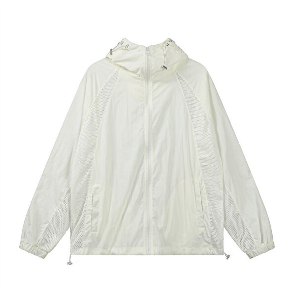 Splicing mesh breathable loose jacket