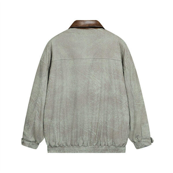 Tie dye distressed loose jacket with dark patterns