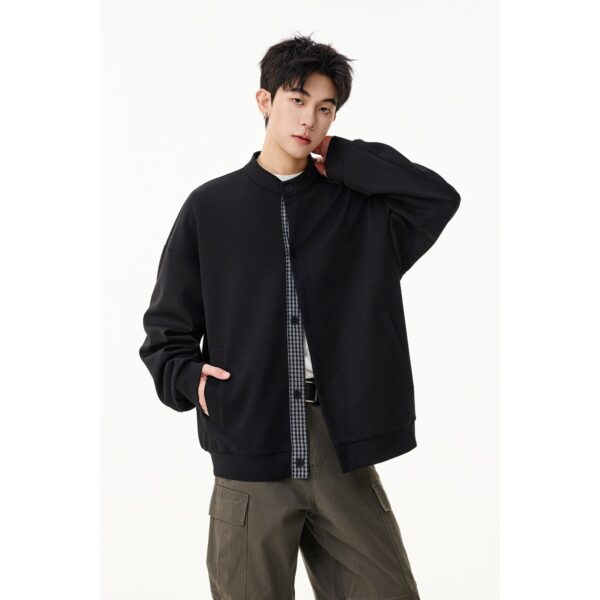 Casual Loose Round Neck Cardigan Sweatshirt