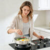 30cm Pure Titanium Nonstick Frying Pan - Coating-Free Patterned Meat Pan, Home Cooking Kitchen Utensil