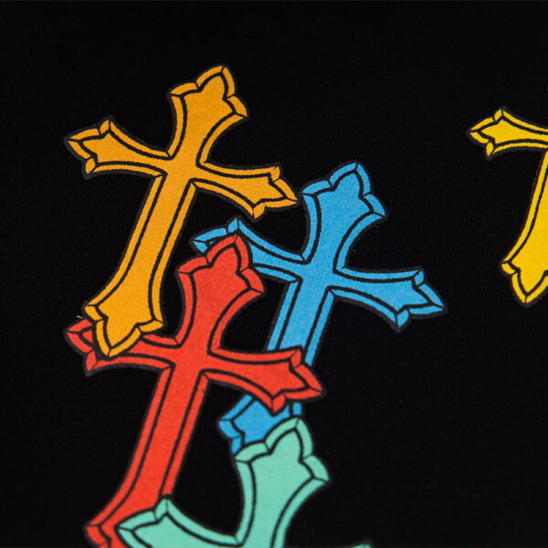 Cross hooded cardigan sweatshirt