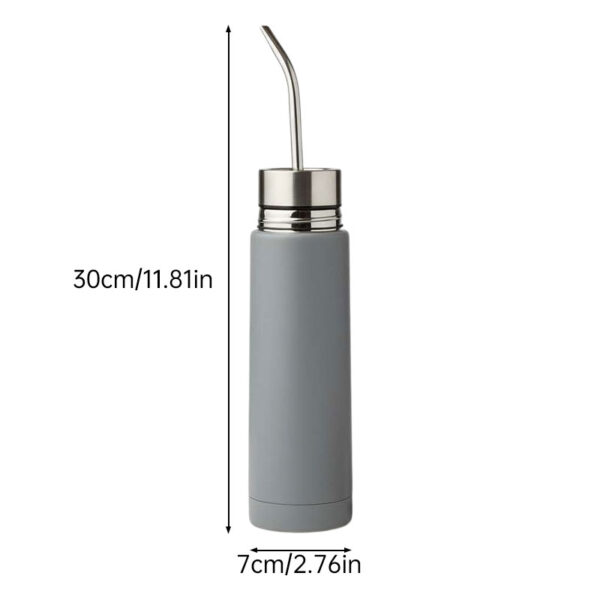 South American Mate Tea Travel Mug - Brazilian Filter Straw, Insulated Bullet Bottle, 3-in-1 Portable Mate Gourd Kit