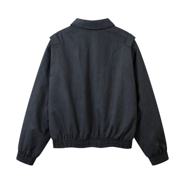 Zipper decoration lapel jacket