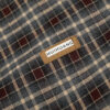 Plaid large pocket color blocked lapel jacket