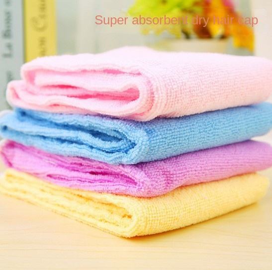 Style Solid Color Water-Absorbing Hair Drying Cap Thickened Hair Towel Dry Bath Hat